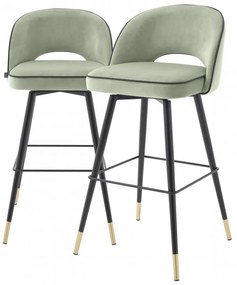 Set de 2 scaune de bar design modern Cliff, verde 114314 HZ