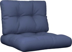 vidaXL Set pernă de paleți, bleumarin, 60x40x12 cm, material textil