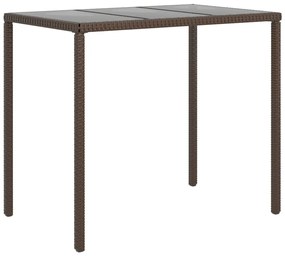 Set mobilier de gradina cu perne, 6 piese, maro, poliratan