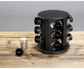 Recipiente pentru condimente cu suport 12 buc. Bruna - Wenko