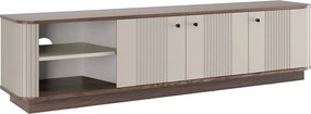 Comodă TV Vesper 3D 187 cm - cașmir / nuc / mânere negre
