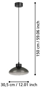 Lustră LED dimabilă pe cablu Eglo 390298 SARNARRA LED/5,4W/230V 2700K