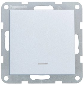 Intrerupator cu led 10A, IP20, Argintiu, Panasonic Karre Plus 55