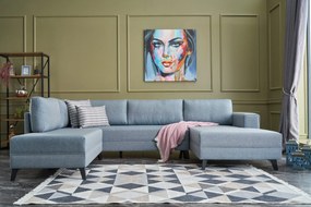 Canapea extensibilă de colț Efsun - Blue