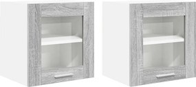 vidaXL Dulap suspendat 2 pcs Gri Sonoma 40 x 31 x 40 cm Lemn compozit