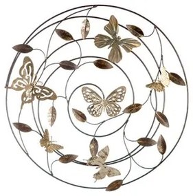 Decoratiune pentru perete Farfalle, gri maro  auriu, 50 cm