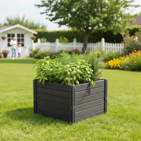 Strat înălțat BASE PLANT, 61x61x46cm, antracit Prosperplast