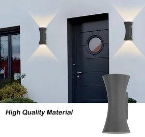 Brilagi - Aplica LED de exterior BICON, 10W, 230V, antracit, IP44