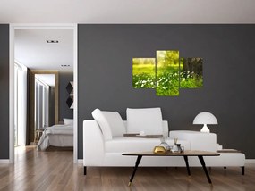 Tablou cu poiana și flori (90x60 cm)