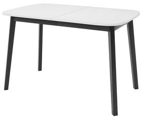 Masă sufragerie extensibilă 130 cm Grospan S 130x80 (Alb + Negru) (pentru 4-6 persoane). 1105347