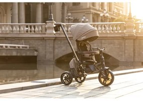 QPlay - Tricicletă pentru copii COMFO MAX 7 în 1, maro