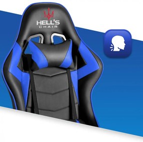 Scaun gaming HC-1007 negru și albastru
