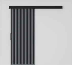 Ușă glisantă Perion – 86x1.6x205 cm – Gri / Negru