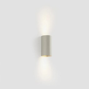 Aplica perete aluminiu gri, 2xGU10, SOLE round