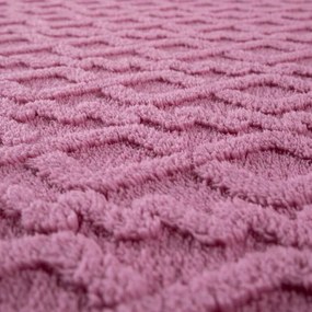 decoDoma Cearşaf elastic cu blăniţă INVERNO, culoare mure 90 x 200 cm