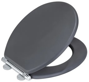 WENKO 25218100 - Capac WC MORRA, 35 x 42 cm, antracit/argintiu