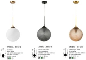 Lustra / Pendul design modern Athena alama/alb NVL-9191212