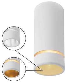 Spot aplicat tavan SPLIT alb L-13,6cm