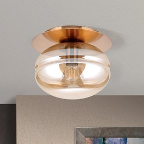 Plafoniera vintage design decorativ RICHARD auriu/amber
