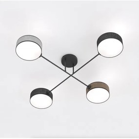 Lustră aplicată MAGA 4xE14/10W/230V negru/maro/gri