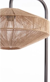 Lampadar negru mat/în culoare naturală cu abajur textil (înălțime 164 cm) Lyra – Light &amp; Living