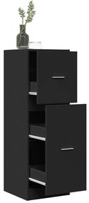 vidaXL Dulap de farmacie, negru, 40x41x118 cm, lemn prelucrat