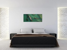 Tablou - Pescarii de pe râu (120x50 cm)