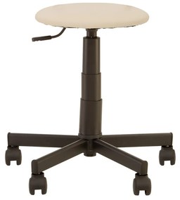 Scaun laborator STOOL GTS, Crem piele ecologica