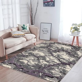 Covor Modern Living, Dormitor Dreptunghiular Milano 0595B Lila (Alege dimensiunea: 100 x 200)