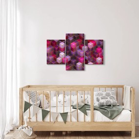 Tablou - Cuburi violet (90x60 cm)