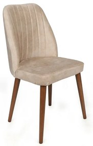 Set de scaune de sufragerie Alfa Cream and Walnut, 4 buc.