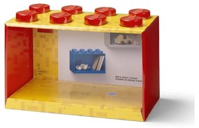 Raft de perete pentru copii LEGO® Brick 8, roșu