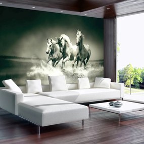 Fototapet - Unicorni galopînd pe apă (254x184 cm)
