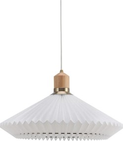 Halo Design 744268- Lustră suspendată PARIS 1xE27/60W/230V Ø 56 cm alb/alamă/stejar