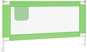 vidaXL Balustradă de protecție pat copii, verde, 160x25 cm, textil