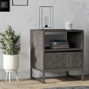 Noptiera Lida pentru dormitor,culoare antracit-60 cm