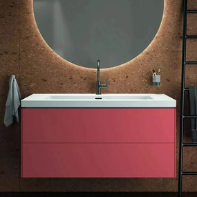 Dulap baza suspendat Ideal Standard Atelier Conca 2 sertare rosu - oranj 120 cm