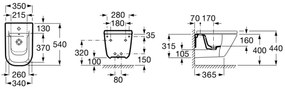 Bideu suspendat Roca The Gap Square A357475000