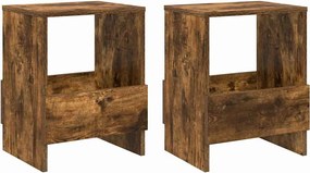 vidaXL Raft pentru reviste 2 pcs Stejar fumuriu 35 x 30 x 45 cm