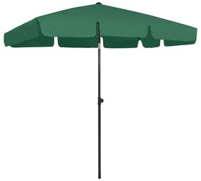 Umbrela de plaja, verde, 200x125 cm Verde, 200 x 125 cm