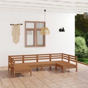 vidaXL Set mobilier de grădină, 6 piese, maro miere, lemn masiv de pin