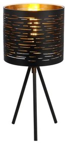 Veioza design modern TUNNO negru, auriu 15342T GL
