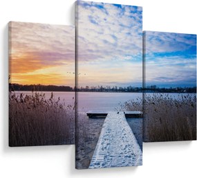 Tablou - Lac înghețat, Ełk, Mazury, Polonia (90x60 cm)