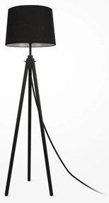 Lampadar, Lampa de podea cu trepied din lemn Calvin negru