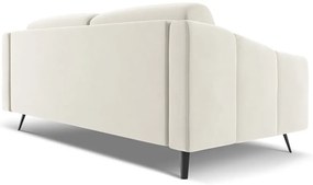 Canapea albă cu tapițerie din catifea 202 cm Nalu – Makamii