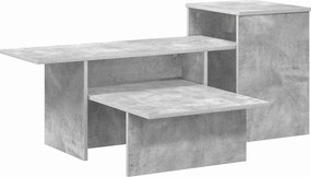 vidaXL Masă de consolă Gri din beton 91,5 x 35 x 38,5 cm Lemn compozit