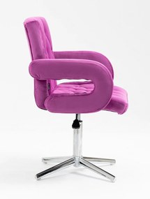 HR8404CROSS Scaun Catifea Fucsia