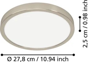 Eglo 901317 - Plafonieră LED FUEVA LED/14,2W/230V 2700/4000/6500K Ø 27,8 cm crom