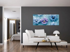 Tablou - Violete în apă (120x50 cm)