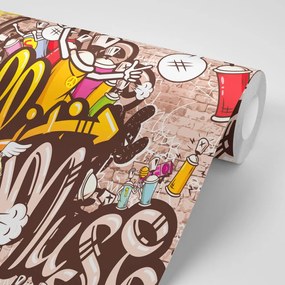 Tapet autoadeziv perete graffiti vesel